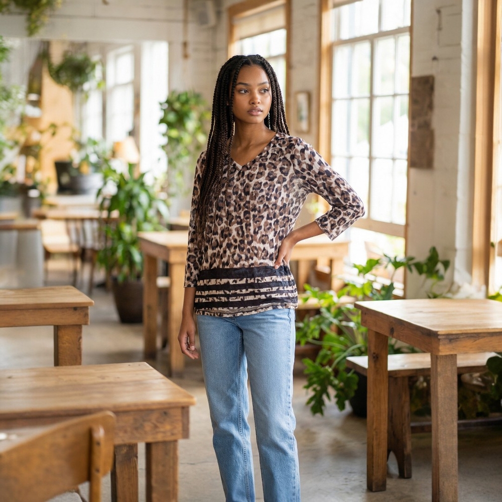 Chico's Animal Print Top